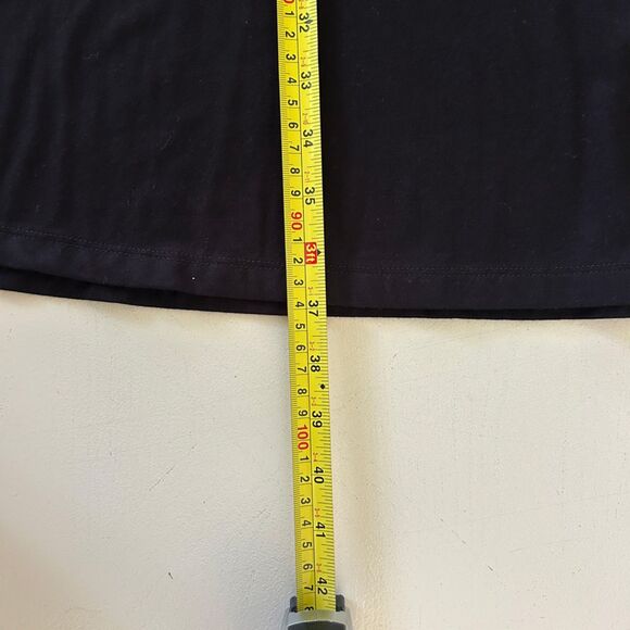 NWT J.Crew Black Swingy Long Sleeve Dress (M) Soft Modal Trapeze T-Shirt Pockets - Picture 12 of 13